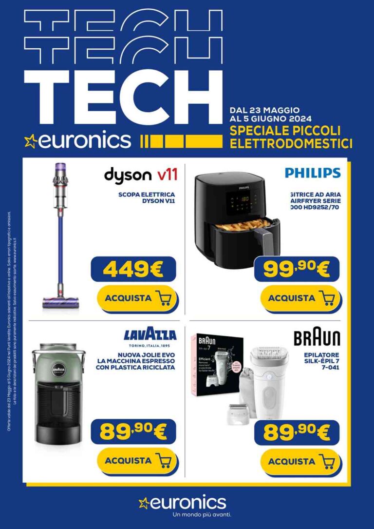 Volantino Euronics Elettrodomestici dal 23 maggio al 5 giugno 2024