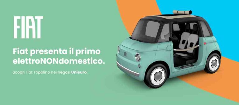Unieuro presenta la Nuova Fiat Topolino: il primo elettroNONdomestico per la mobilità urbana